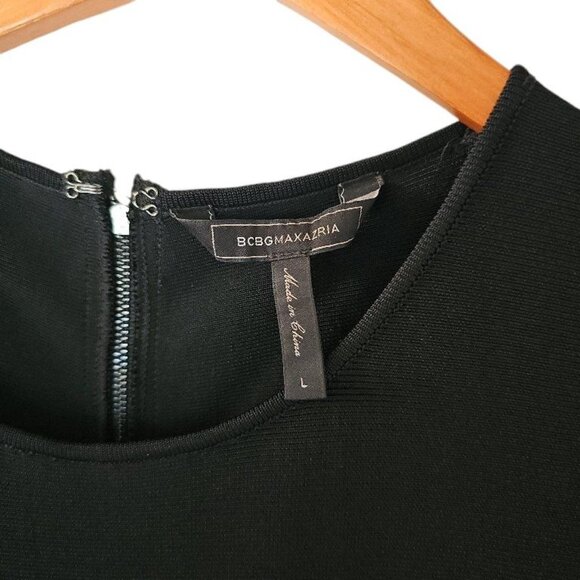 BCBGMAXAZRIA Black Francis Layered Peplum Large‎ L Ruffle - Picture 11 of 16